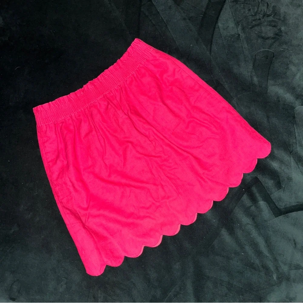 NWT J. Crew Factory Scalloped Sidewalk Skirt in Pink - Picture 5 of 11